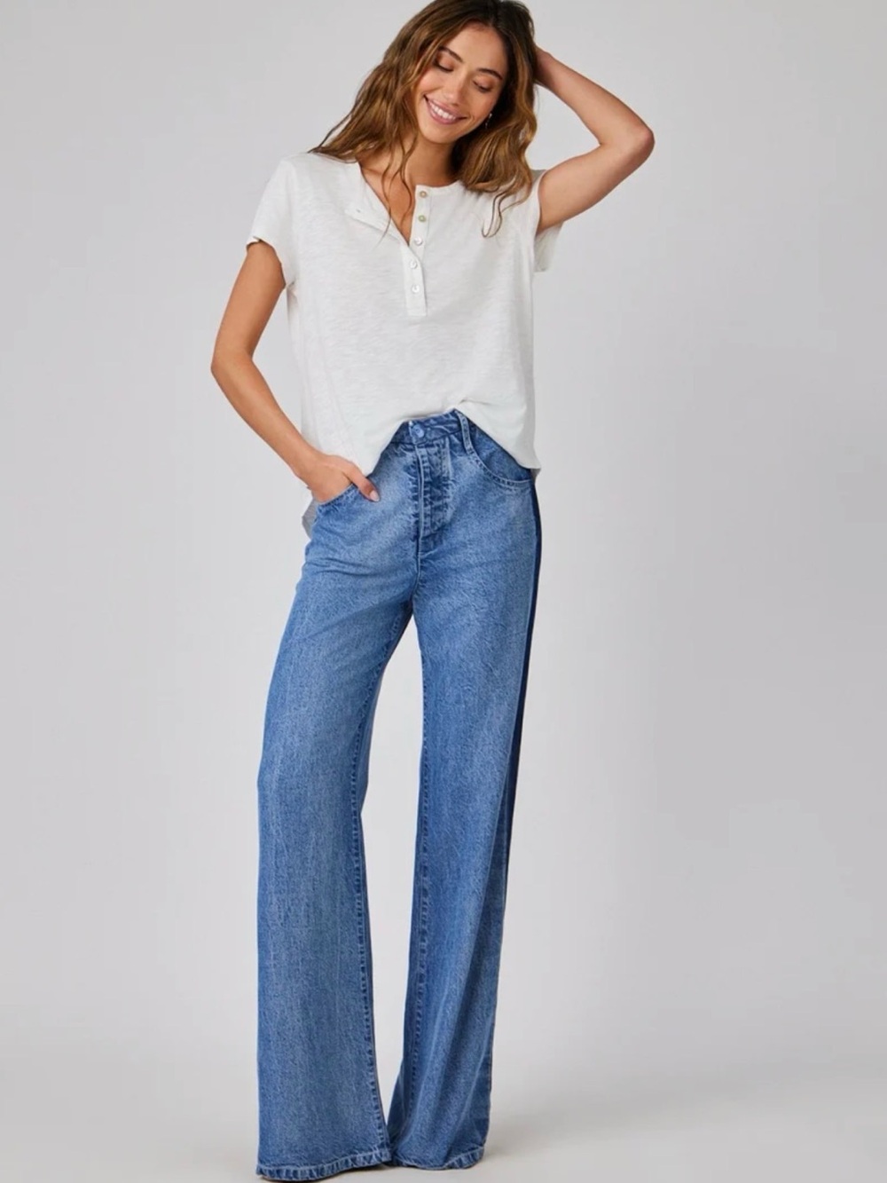 NWT Bella Dahl Anya Side Tacked Released Jeans Vintage Laguna Wash Size 24
